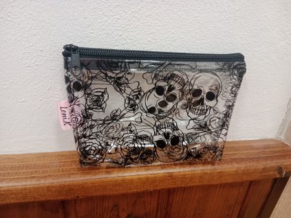 Fólie k šití transparentní 20x30cm lebky