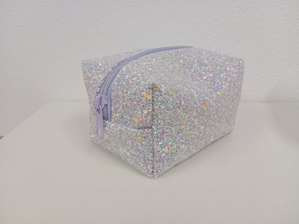 Koženkový panel ve tmě svítící třpytky 20x30cm fialová