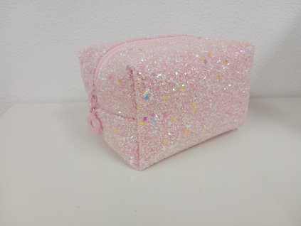 Koženkový panel ve tmě svítící třpytky 20x30cm růžový
