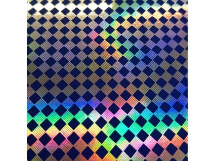 Koženkový panel s holografickým tiskem 20x30cm modré kostičky