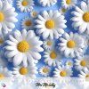 3D Daisy Flower, seamless pattern 24 30x30 nahled