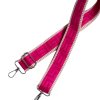 Popruh s karabinami 120cm růžový pruh stříbrné kování