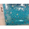 Fólie k šití transparentní 20x30cm hvězdičky na modré