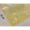 Fólie k šití transparentní 20x30cm hvězdičky glitter světle modré