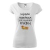 hubárka biele tričko biely nápis
