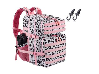 Multifunkční batoh pro maminky Leopard s háčky na kočárek