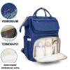 Přebalovací batoh na kočárek s praktickými termokapsami, USB ohřívačem lahviček a háčky na kočárek. Ergonomický batoh s USB portem. Ideální dárek pro maminky
