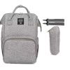 Přebalovací batoh pro maminky Star Light Grey s termoobalem a háčky na kočárek