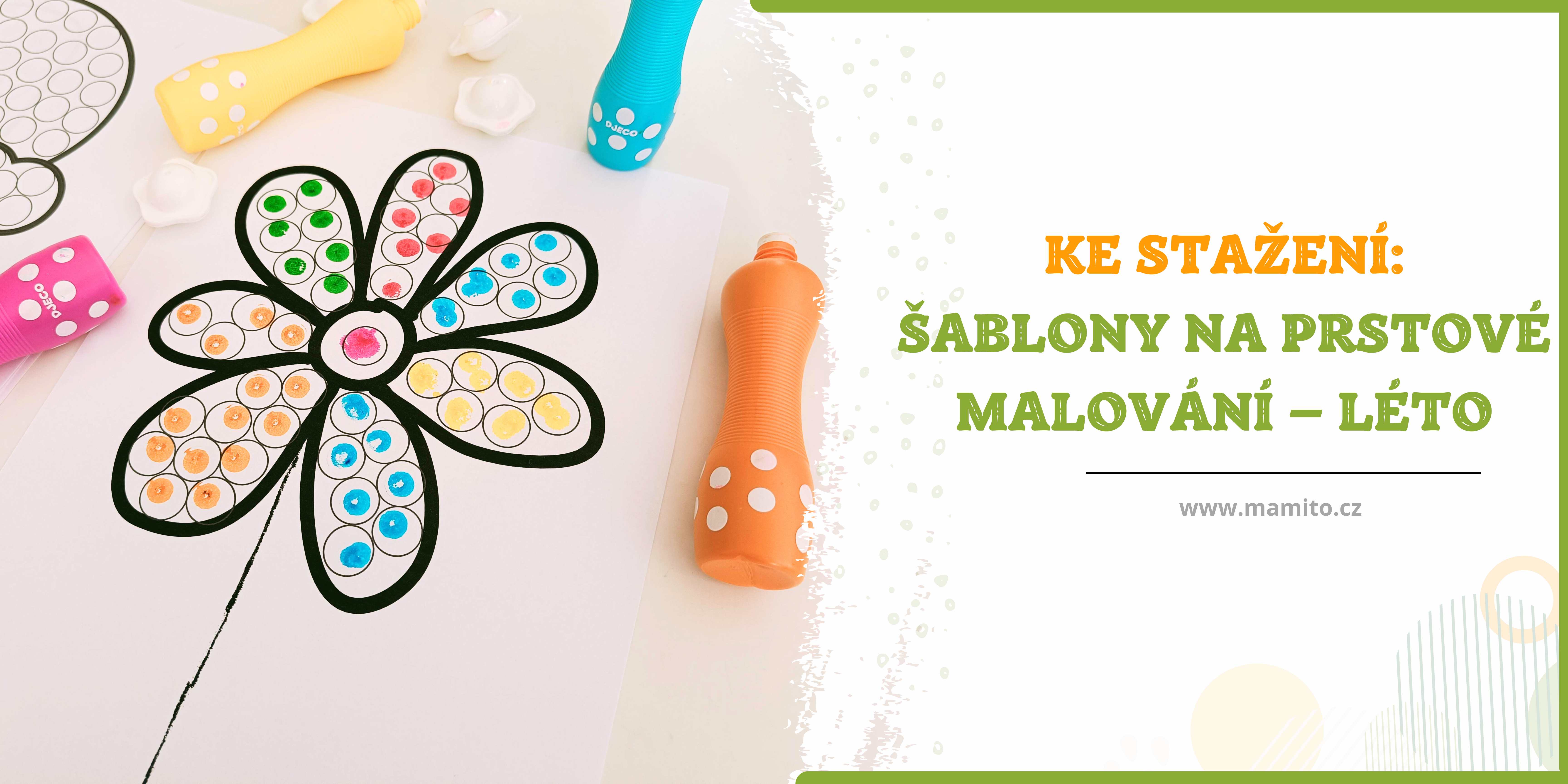 KE STAŽENÍ: Šablony na prstové malování – léto