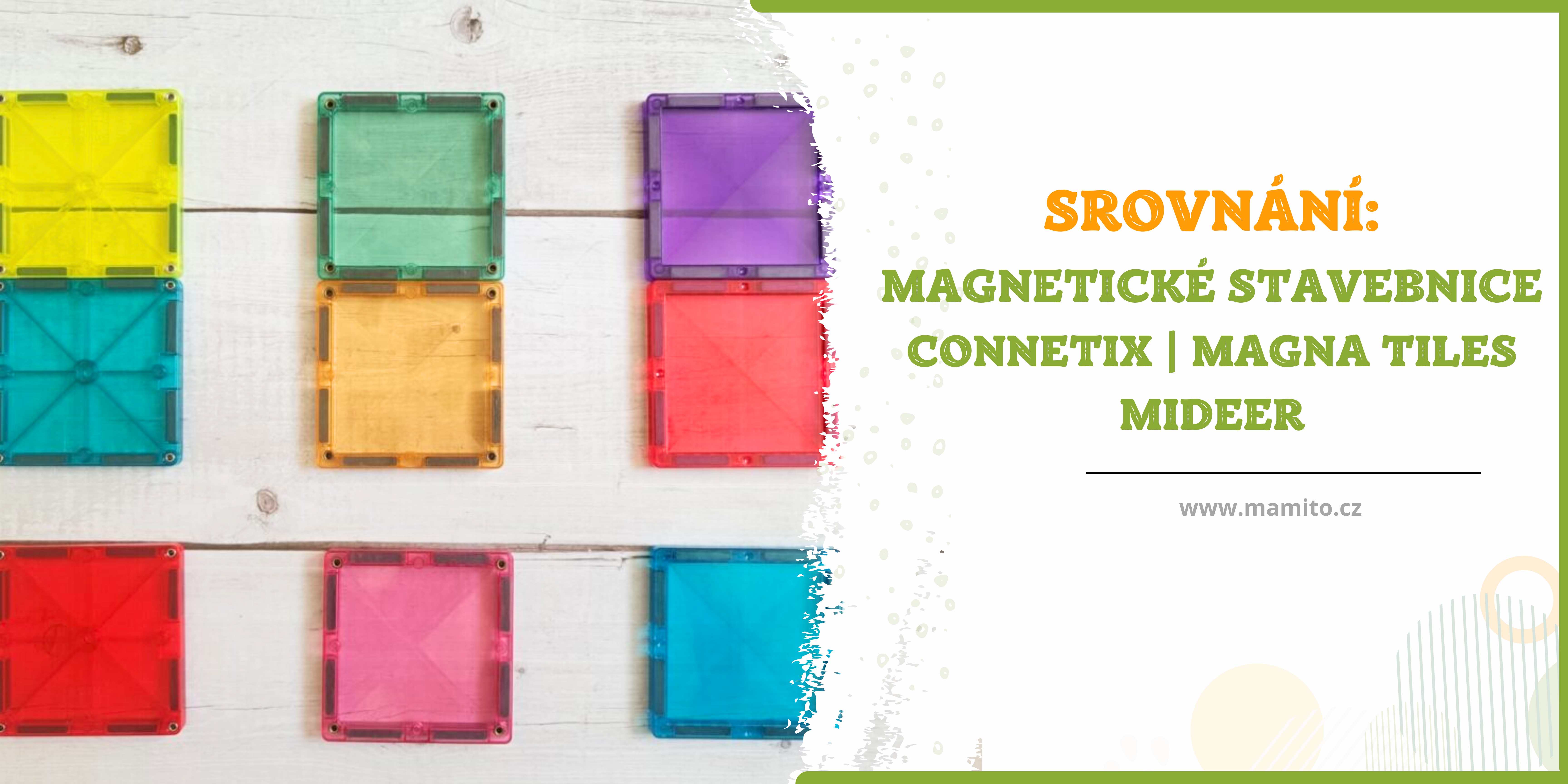 SROVNÁNÍ: Magnetická stavebnice Connetix – Magna Tiles – MiDeer