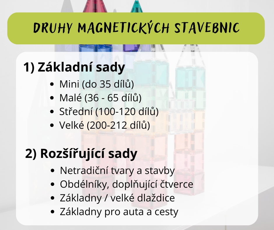 Druhy magnetických stavebnic