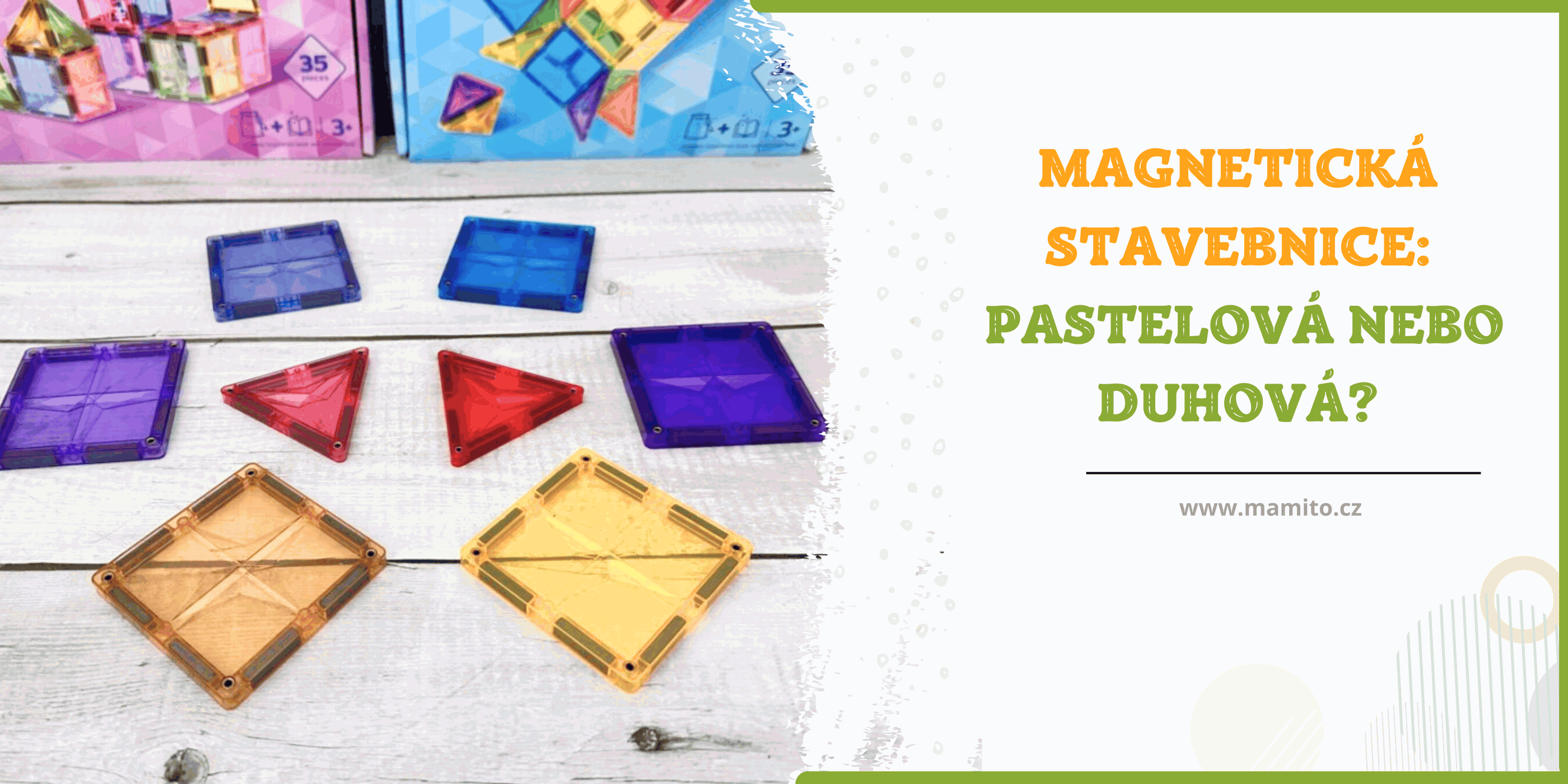 Magnetická stavebnice pastelová nebo duhová