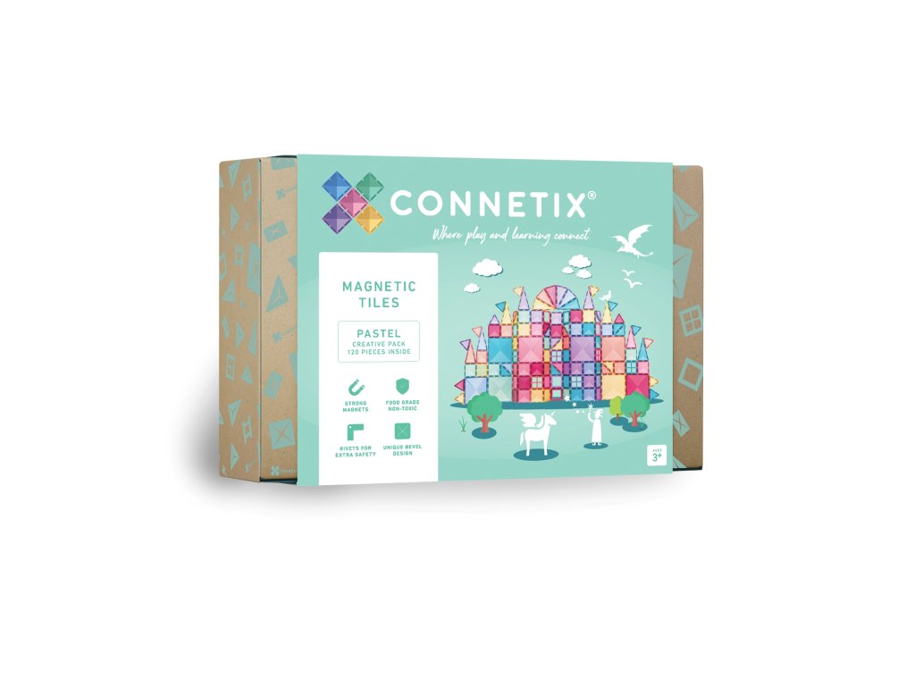 Connetix Tiles - Magnetická stavebnice PASTEL (120 ks)