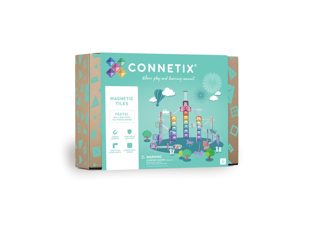 Connetix Tiles - kuličkodráha PASTEL (106 ks)