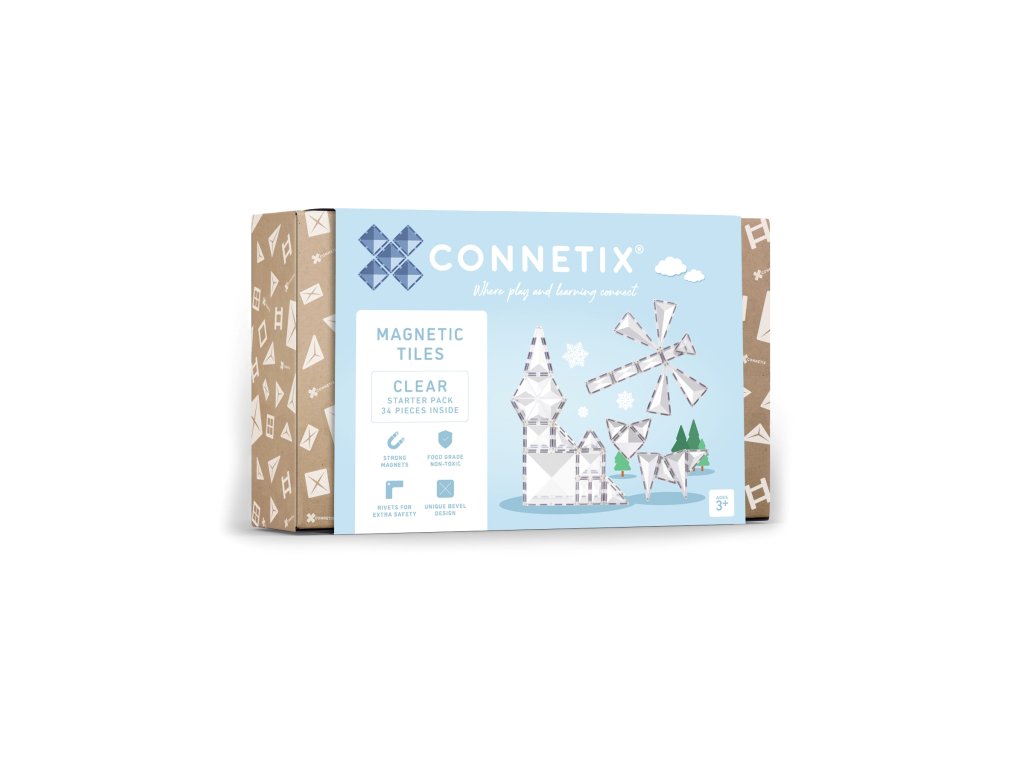 Connetix Tiles – Clear 34 ks