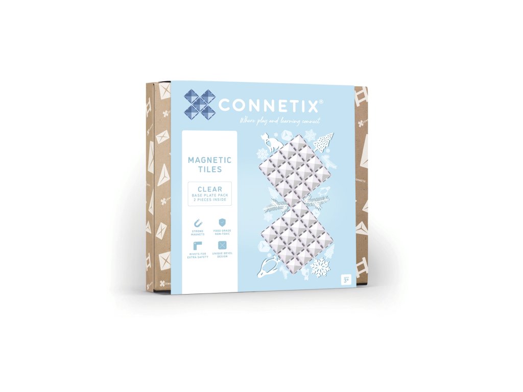 Connetix Tiles – Základny Clear (2 ks)