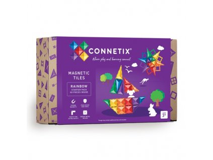 connetix magneticka stavebnice rainbow starter 60 ks