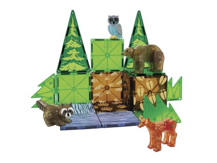 MagnaTiles ForestAnimals 25pc Carton Angle Back f