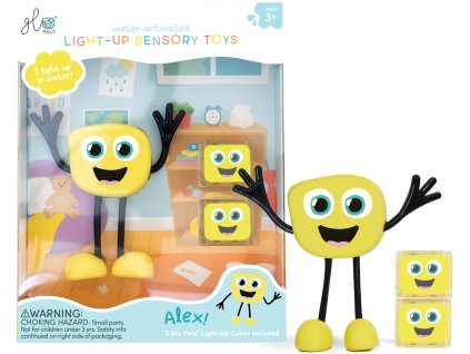 glo pals figurka alex kostky svitici ve vode zlute