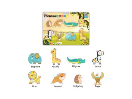 picasso tiles magneticke figurky safari zviratka mamito 4