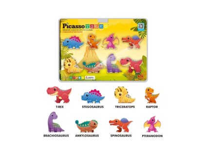 picasso tiles magneticke figurky dinosauri mamito 6