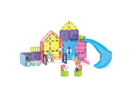 Magna Tiles Magnetická stavebnica - Domček pre domáce zvieratá (50 ks)