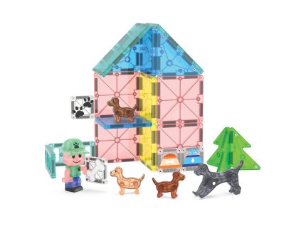 Magna Tiles Magnetická stavebnice - Štěňátka v parku (27 ks)