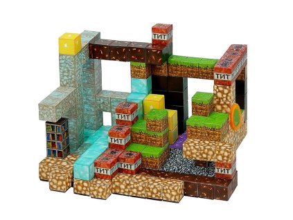 velka magneticka stavebnice minecraft iron diamond gold tnt 220ks kostky mamito 3