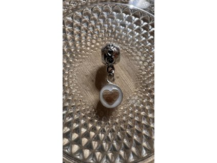 Přívěsek na pandoru- srdíčka, s mateřským mlékem, vlásky nebo srstí