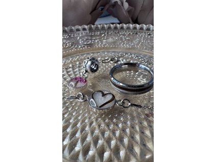 Prsten z chirurgické oceli s mateřským mlékem nebo vlásky, srstí