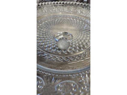 Stříbrný pozlacený prsten, kombinace s mateřským mlékem a vlásky