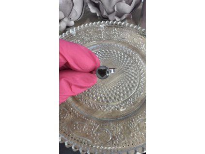 Stříbrný prsten, kombinace s mateřským mlékem a vlásky