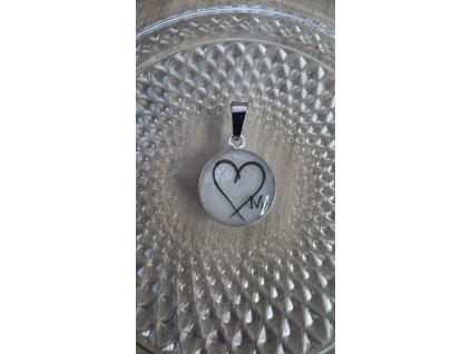 Stříbrný přívěsek s mateřským mlékem nebo vlásky, srstí
