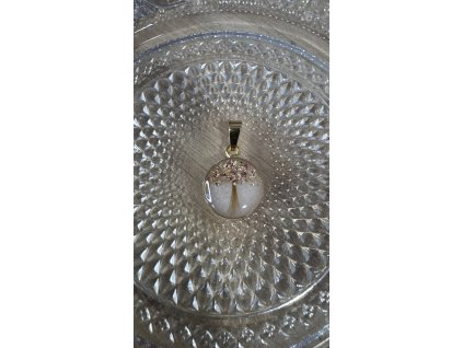 Stříbrný pozlacený přívěsek s mateřským mlékem nebo vlásky, srstí