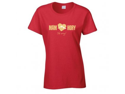 Triko dámské Mám ráda hory - red