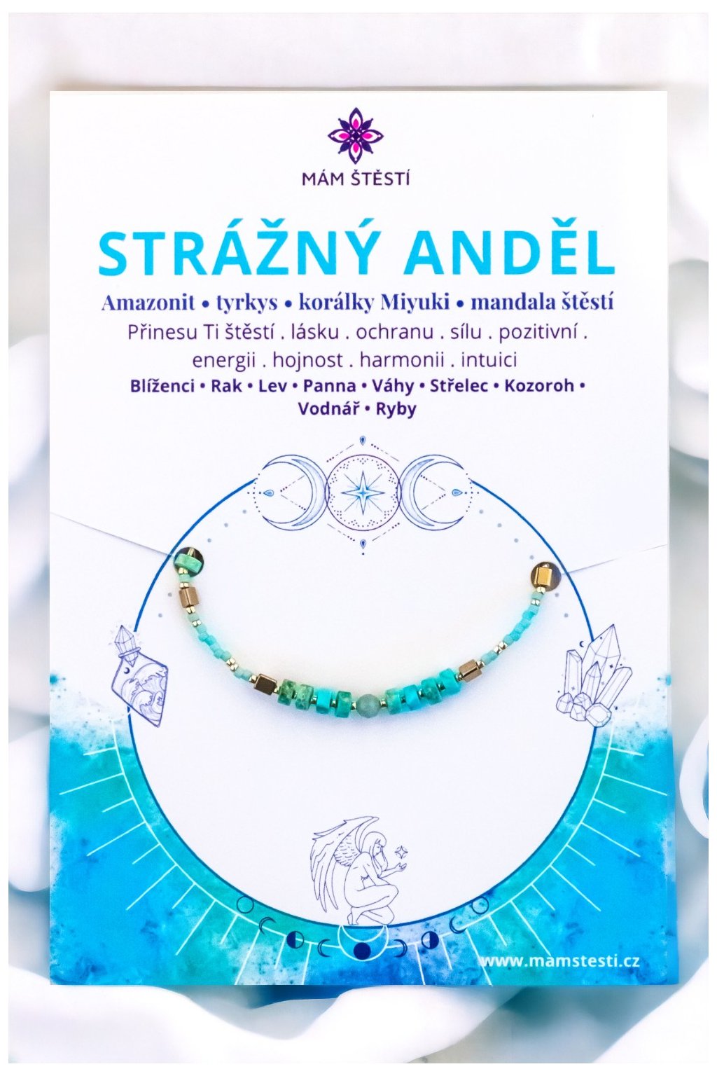 STRÁŽNÝ-ANDĚL-Mám-štěstí-cz-8594198293013-	tyrkysová-Amazonit-tyrkys-korálky-Miyuki-štěstí-jak-mít-štěstí-znamení-horoskopu-Beran-Blíženci-Rak-Lev-Panna-Štír-Střelec-Kozoroh-Vodnář-Ryby-horoskop-náramky-z-minerálů-polodrahokamy-dárek-nevěsta-svatba-minerální-náramky-podla-znamení-léčivé-kameny-láska-ručně-vyráběné-český-výrobek-energie-zdravý-životní-styl-dárek-pro-učitelku-kamarádku-babičku-maminku-k-narozeninám-výročí-vánoční-dárek-boho-styl-24K-zlato-amulet-pro-štěstí-talisman-peníze-zdraví-krása-fashion-módní-náramky-korálky-zvěrokruhy-partnerský-horoskop-horoskopy-andělíček-štěstí1