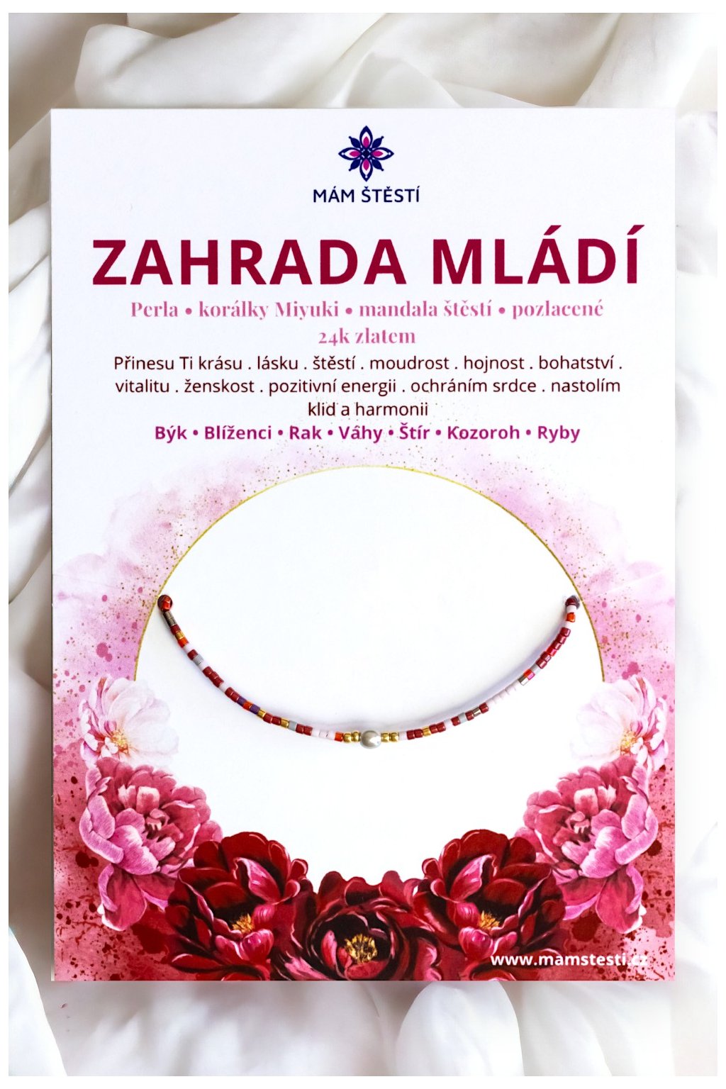 ZAHRADA-MLÁDÍ-Mám-štěstí-cz-8594198293792-červená-bílá-perla-korálky-Miyuki-mandala-štěstí-pozlacené-24K-zlatem-štěstí-jak-mít-štěstí-znamení-horoskopu-Beran-Blíženci-Rak-Lev-Panna-Štír-Střelec-Kozoroh-Vodnář-Ryby-horoskop-náramky-z-minerálů-polodrahokamy-dárek-nevěsta-svatba-minerální-náramky-podla-znamení-léčivé-kameny-láska-ručně-vyráběné-český-výrobek-energie-zdravý-životní-styl-dárek-pro-učitelku-kamarádku-babičku-maminku-k-narozeninám-výročí-vánoční-dárek-boho-styl-stříbrná-amulet-pro-štěstí-talisman-peníze-zdraví-krása-fashion-módní-náramky-korálky-zvěrokruhy-partnerský-horoskop-horoskopy-andělíček-štěstí