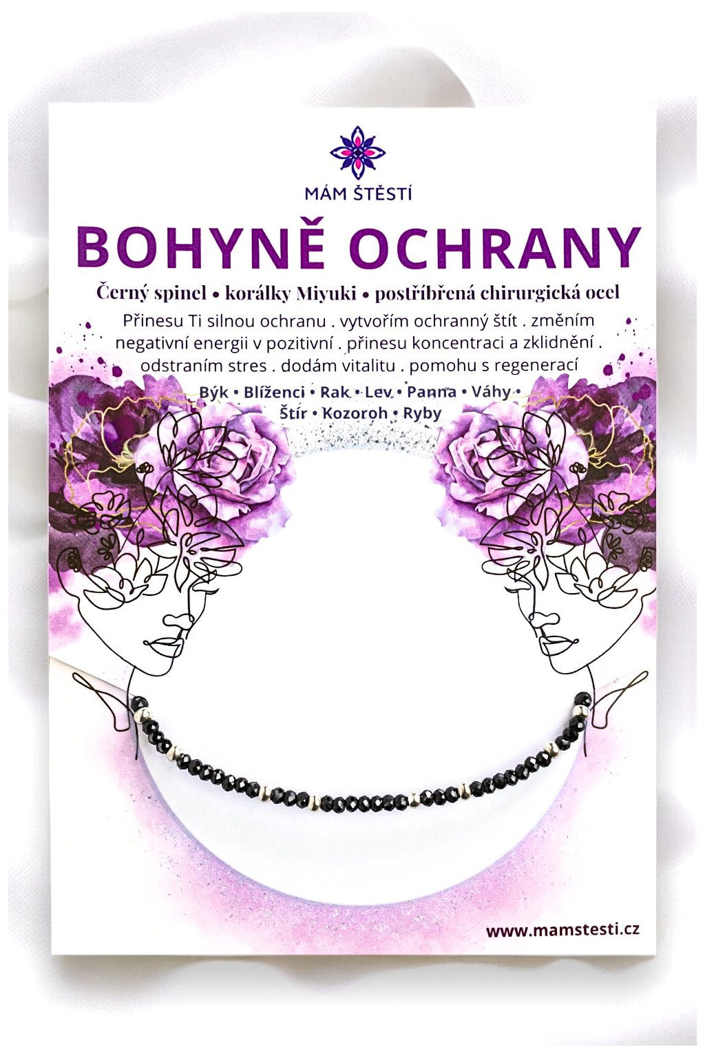 BOHYNĚ-OCHRANY-Mám-štěstí-cz-8594198294805-Černá-Černý-spinel-korálky-Miyuki-Postříbřená-chirurgická-ocel-štěstí-jak-mít-štěstí-znamení-horoskopu-Beran-Blíženci-Rak-Lev-Panna-Štír-Střelec-Kozoroh-Vodnář-Ryby-horoskop-náramky-z-minerálů-polodrahokamy-dárek-nevěsta-svatba-minerální-náramky-podla-znamení-léčivé-kameny-láska-ručně-vyráběné-český-výrobek-energie-zdravý-životní-styl-dárek-pro-učitelku-kamarádku-babičku-maminku-k-narozeninám-výročí-vánoční-dárek-boho-styl-stříbrná-amulet-pro-štěstí-talisman-peníze-zdraví-krása-fashion-módní-náramky-korálky-zvěrokruhy-partnerský-horoskop-horoskopy-andělíček-štěstí