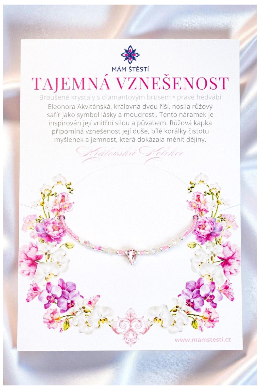 TAJEMNÁ-VZNEŠENOST-Mám-štěstí-cz-8594198295161-Růžová-Broušené-krystaly-s-diamantovým-brusem-pravé-hedvábí-štěstí-jak-mít-štěstí-znamení-horoskopu-Beran-Blíženci-Rak-Lev-Panna-Štír-Střelec-Kozoroh-Vodnář-Ryby-horoskop-náramky-z-minerálů-polodrahokamy-dárek-nevěsta-svatba-minerální-náramky-podla-znamení-léčivé-kameny-láska-ručně-vyráběné-český-výrobek-energie-zdravý-životní-styl-dárek-pro-učitelku-kamarádku-babičku-maminku-k-narozeninám-výročí-vánoční-dárek-boho-styl-stříbrná-Swarovski-amulet-pro-štěstí-talisman-peníze-zdraví-krása-fashion-módní-náramky-korálky-zvěrokruhy-partnerský-horoskop-horoskopy-andělíček-štěstí