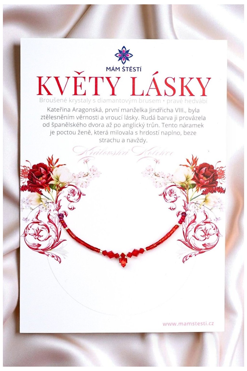 KVĚTY-LÁSKY-Mám-štěstí-cz-8594198295185-Červená-Broušené-krystaly-s-diamantovým-brusem-pravé-hedvábí-štěstí-jak-mít-štěstí-znamení-horoskopu-Beran-Blíženci-Rak-Lev-Panna-Štír-Střelec-Kozoroh-Vodnář-Ryby-horoskop-náramky-z-minerálů-polodrahokamy-dárek-nevěsta-svatba-minerální-náramky-podla-znamení-léčivé-kameny-láska-ručně-vyráběné-český-výrobek-energie-zdravý-životní-styl-dárek-pro-učitelku-kamarádku-babičku-maminku-k-narozeninám-výročí-vánoční-dárek-boho-styl-stříbrná-Swarovski-amulet-pro-štěstí-talisman-peníze-zdraví-krása-fashion-módní-náramky-korálky-zvěrokruhy-partnerský-horoskop-horoskopy-andělíček-štěstí