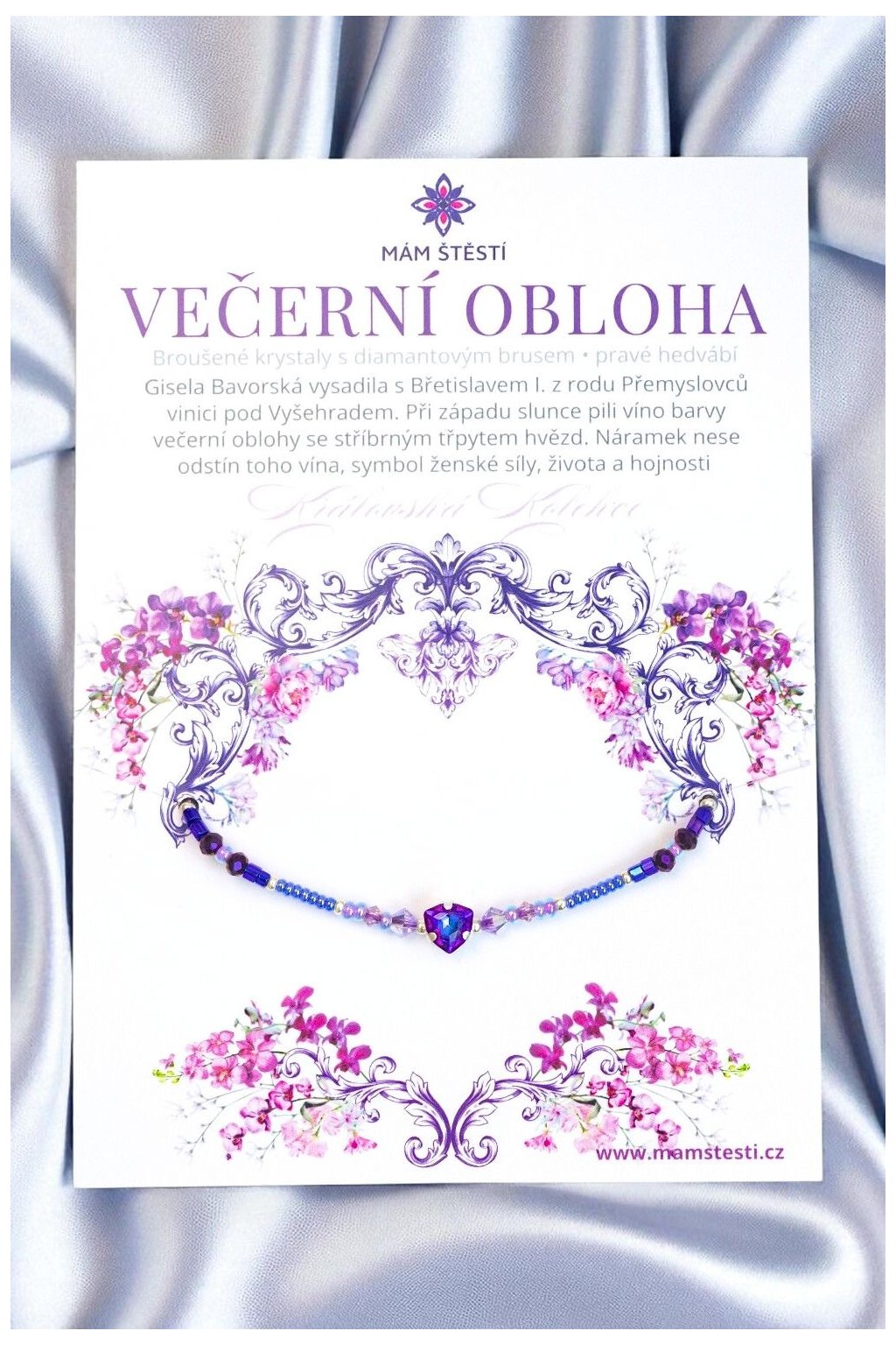 VEČERNÍ-OBLOHA-Mám-štěstí-cz-8594198295239-Modrá-fialová-Broušené-krystaly-s-diamantovým-brusem-pravé-hedvábí-štěstí-jak-mít-štěstí-znamení-horoskopu-Beran-Blíženci-Rak-Lev-Panna-Štír-Střelec-Kozoroh-Vodnář-Ryby-horoskop-náramky-z-minerálů-polodrahokamy-dárek-nevěsta-svatba-minerální-náramky-podla-znamení-léčivé-kameny-láska-ručně-vyráběné-český-výrobek-energie-zdravý-životní-styl-dárek-pro-učitelku-kamarádku-babičku-maminku-k-narozeninám-výročí-vánoční-dárek-boho-styl-stříbrná-Swarovski-amulet-pro-štěstí-talisman-peníze-zdraví-krása-fashion-módní-náramky-korálky-zvěrokruhy-partnerský-horoskop-horoskopy-andělíček-štěstí
