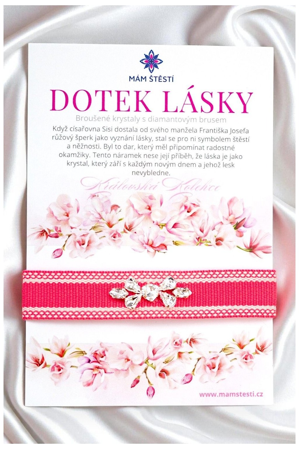 DOTEK-LÁSKY-	Mám-štěstí-cz-	8594198295024-	Růžová-	Broušené-krystaly-s-diamantovým-brusem-pravé-hedvábí-	štěstí-jak-mít-štěstí-znamení-horoskopu-Beran-Blíženci-Rak-Lev-Panna-Štír-Střelec-Kozoroh-Vodnář-Ryby-horoskop-náramky-z-minerálů-polodrahokamy-dárek-nevěsta-svatba-minerální-náramky-podla-znamení-léčivé-kameny-láska-ručně-vyráběné-český-výrobek-energie-zdravý-životní-styl-dárek-pro-učitelku-kamarádku-babičku-maminku-k-narozeninám-výročí-vánoční-dárek-boho-styl-stříbrná-Swarovski-amulet-pro-štěstí-talisman-peníze-zdraví-krása-fashion-módní náramky-korálky-zvěrokruhy-partnerský-horoskop-horoskopy-andělíček-štěstí