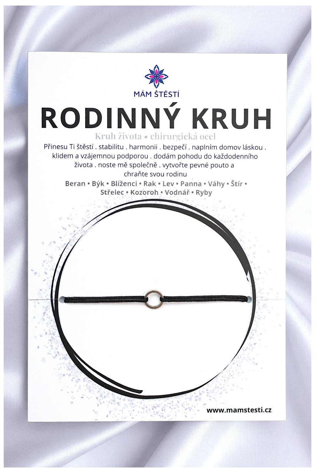 RODINNÝ-KRUH-Mám-štěstí-cz-8594198294959-černá-Chirurgická-ocel-štěstí-jak-mít-štěstí-znamení-horoskopu-Beran-Blíženci-Rak-Lev-Panna-Štír-Střelec-Kozoroh-Vodnář-Ryby-horoskop-náramky-z-minerálů-polodrahokamy-dárek-nevěsta-svatba-minerální-náramky-podla-znamení-léčivé-kameny-láska-ručně-vyráběné-český-výrobek-energie-zdravý-životní-styl-dárek-pro-učitelku-kamarádku-babičku-maminku-k-narozeninám-výročí-vánoční-dárek-boho-styl-stříbrná-amulet-pro-štěstí-talisman-peníze-zdraví-krása-fashion-módní-náramky-korálky-zvěrokruhy-partnerský-horoskop-horoskopy-andělíček-štěstí