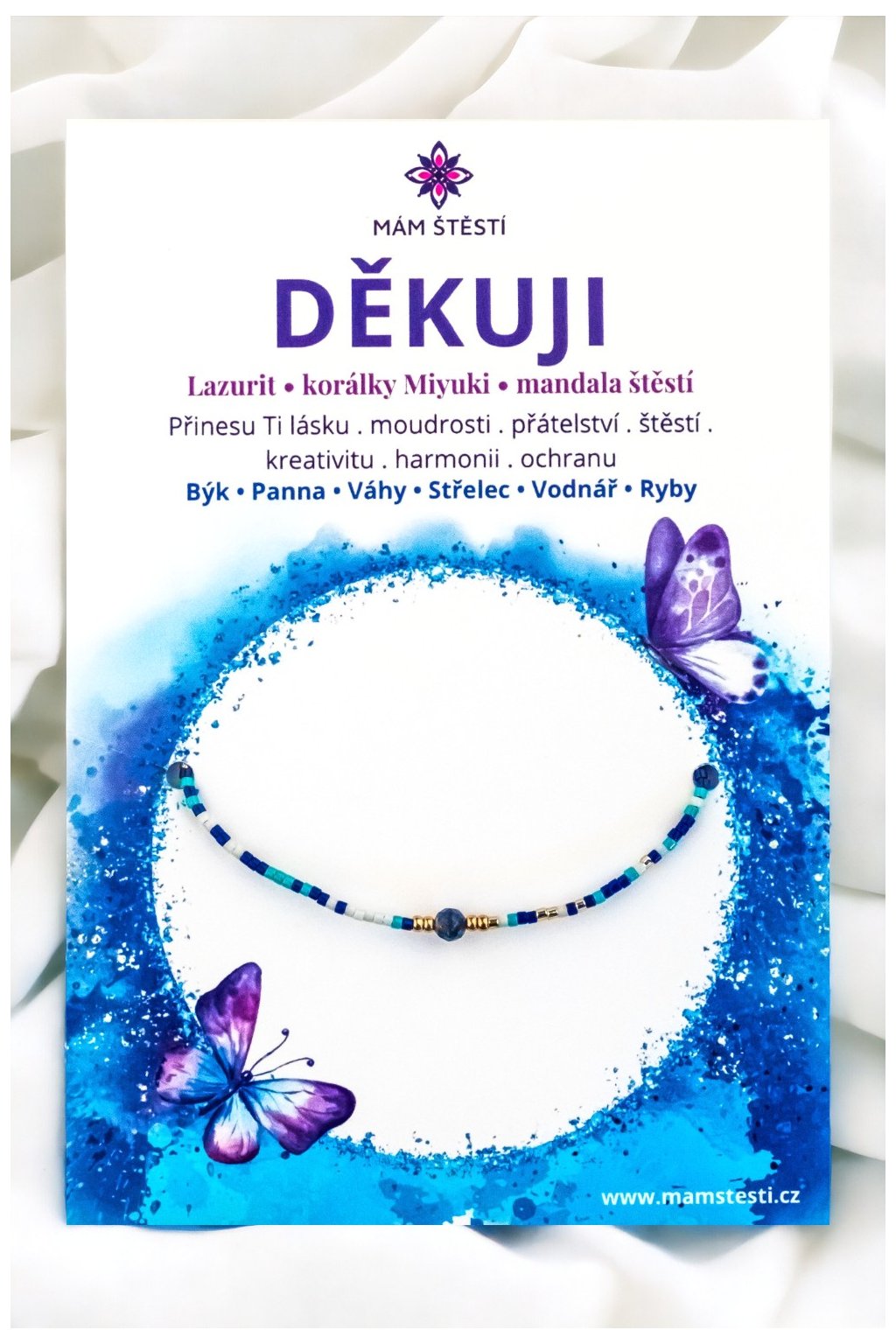 DĚKUJIMám-štěstí-cz-8594198293228-modrá-Lazurit-korálky-Miyuki-štěstí-jak-mít-štěstí-znamení-horoskopu-Beran-Blíženci-Rak-Lev-Panna-Štír-Střelec-Kozoroh-Vodnář-Ryby-horoskop-náramky-z-minerálů-polodrahokamy-dárek-nevěsta-svatba-minerální-náramky-podla-znamení-léčivé-kameny-láska-ručně-vyráběné-český-výrobek-energie-zdravý-životní-styl-dárek-pro-učitelku-kamarádku-babičku-maminku-k-narozeninám-výročí-vánoční-dárek-boho-styl-24K-zlato-amulet-pro-štěstí-talisman-peníze-zdraví-krása-fashion-módní-náramky-korálky-zvěrokruhy-partnerský-horoskop-horoskopy-andělíček-štěstí1