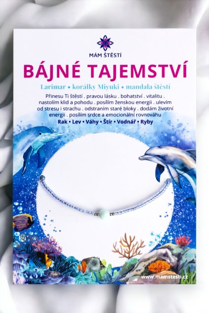 BÁJNÉ-TAJEMSTÍ-Mám-štěstí-cz-8594198293747-světle-modrá-Larimar-korálky-Miyuki-mandala-štěstí-l-štěstí-jak-mít-štěstí-znamení-horoskopu-Beran-Blíženci-Rak-Lev-Panna-Štír-Střelec-Kozoroh-Vodnář-Ryby-horoskop-náramky-z-minerálů-polodrahokamy-dárek-nevěsta-svatba-minerální-náramky-podla-znamení-léčivé-kameny-láska-ručně-vyráběné-český-výrobek-energie-zdravý-životní-styl-dárek-pro-učitelku-kamarádku-babičku-maminku-k-narozeninám-výročí-vánoční-dárek-boho-styl-stříbrná-amulet-pro-štěstí-talisman-peníze-zdraví-krása-fashion-módní-náramky-korálky-zvěrokruhy-partnerský-horoskop-horoskopy-andělíček-štěstí