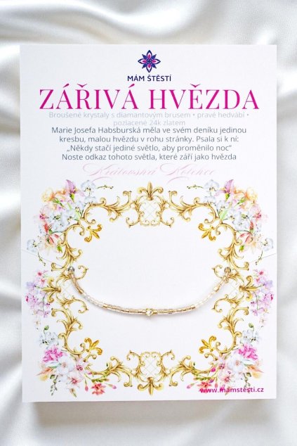 ZÁŘIVÁ-HVĚZDA-Mám-štěstí-cz-8594198295253-Bílá-Broušené-krystaly-s-diamantovým-brusem-pravé-hedvábí-štěstí-jak-mít-štěstí-znamení-horoskopu-Beran-Blíženci-Rak-Lev-Panna-Štír-Střelec-Kozoroh-Vodnář-Ryby-horoskop-náramky-z-minerálů-polodrahokamy-dárek-nevěsta-svatba-minerální-náramky-podla-znamení-léčivé-kameny-láska-ručně-vyráběné-český-výrobek-energie-zdravý-životní-styl-dárek-pro-učitelku-kamarádku-babičku-maminku-k-narozeninám-výročí-vánoční-dárek-boho-styl-stříbrná-Swarovski-amulet-pro-štěstí-talisman-peníze-zdraví-krása-fashion-módní-náramky-korálky-zvěrokruhy-partnerský-horoskop-horoskopy-andělíček-štěstí