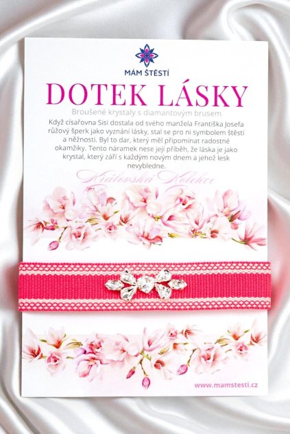 DOTEK-LÁSKY- Mám-štěstí-cz- 8594198295024- Růžová- Broušené-krystaly-s-diamantovým-brusem-pravé-hedvábí- štěstí-jak-mít-štěstí-znamení-horoskopu-Beran-Blíženci-Rak-Lev-Panna-Štír-Střelec-Kozoroh-Vodnář-Ryby-horoskop-náramky-z-minerálů-polodrahokamy-dárek-nevěsta-svatba-minerální-náramky-podla-znamení-léčivé-kameny-láska-ručně-vyráběné-český-výrobek-energie-zdravý-životní-styl-dárek-pro-učitelku-kamarádku-babičku-maminku-k-narozeninám-výročí-vánoční-dárek-boho-styl-stříbrná-Swarovski-amulet-pro-štěstí-talisman-peníze-zdraví-krása-fashion-módní náramky-korálky-zvěrokruhy-partnerský-horoskop-horoskopy-andělíček-štěstí