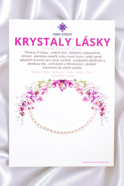 KRYSTALY-LÁSKY-Mám-štěstí-cz-8594198295222-Růžová-Růženín-korálky-Miyuki-štěstí-jak-mít-štěstí-znamení-horoskopu-Beran-Blíženci-Rak-Lev-Panna-Štír-Střelec-Kozoroh-Vodnář-Ryby-horoskop-náramky-z-minerálů-polodrahokamy-dárek-nevěsta-svatba-minerální-náramky-podla-znamení-léčivé-kameny-láska-ručně-vyráběné-český-výrobek-energie-zdravý-životní-styl-dárek-pro-učitelku-kamarádku-babičku-maminku-k-narozeninám-výročí-vánoční-dárek-boho-styl-stříbrná-amulet-pro-štěstí-talisman-peníze-zdraví-krása-fashion-módní-náramky-korálky-zvěrokruhy-partnerský-horoskop-horoskopy-andělíček-štěstí