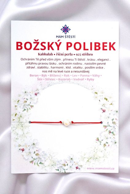 BOŽSKÝ-POLIBEK-Mám-štěstí-cz-8594198294997-červena-925-střibro-říční-perla-štěstí-jak-mít-štěstí-znamení-horoskopu-Beran-Blíženci-Rak-Lev-Panna-Štír-Střelec-Kozoroh-Vodnář-Ryby-horoskop-náramky-z-minerálů-polodrahokamy-dárek-nevěsta-svatba-minerální-náramky-podla-znamení-léčivé-kameny-láska-ručně-vyráběné-český-výrobek-energie-zdravý-životní-styl-dárek-pro-učitelku-kamarádku-babičku-maminku-k-narozeninám-výročí-vánoční-dárek-boho-styl-stříbrná-amulet-pro-štěstí-talisman-peníze-zdraví-krása-fashion-módní-náramky-korálky-zvěrokruhy-partnerský-horoskop-horoskopy-andělíček-štěstí