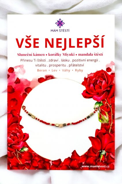 VŠE-NEJLEPŠÍ-Mám-štěstí-cz-8594198293242-červená-vínová-Sluneční-kámen-korálky-Miyuki-štěstí-jak-mít-štěstí-znamení-horoskopu-Beran-Blíženci-Rak-Lev-Panna-Štír-Střelec-Kozoroh-Vodnář-Ryby-horoskop-náramky-z-minerálů-polodrahokamy-dárek-nevěsta-svatba-minerální-náramky-podla-znamení-léčivé-kameny-láska-ručně-vyráběné-český-výrobek-energie-zdravý-životní-styl-dárek-pro-učitelku-kamarádku-babičku-maminku-k-narozeninám-výročí-vánoční-dárek-boho-styl-24K-zlato-amulet-pro-štěstí-talisman-peníze-zdraví-krása-fashion-módní-náramky-korálky-zvěrokruhy-partnerský-horoskop-horoskopy-andělíček-štěstí1